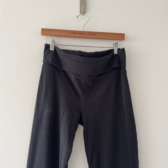 SKIMS Black Cotton Foldover Flare Leggings L - Picture 3 of 6